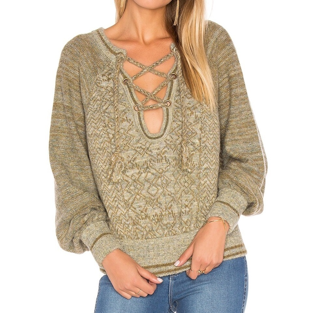 Free People Hoops and Hollas Top in Moss